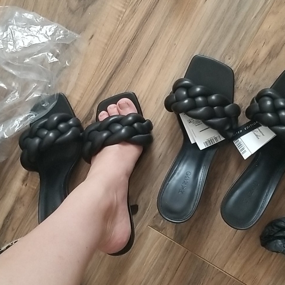 MANGO Leather Braided mules - Picture 7 of 7